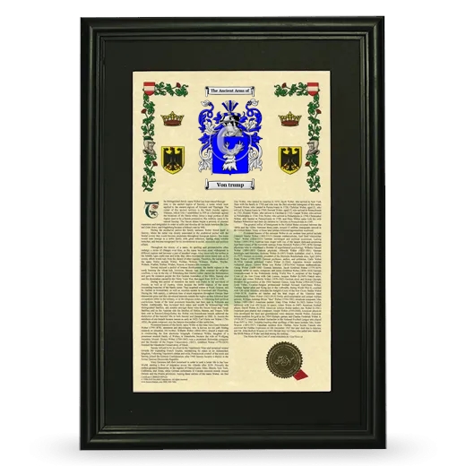 Von trump Deluxe Armorial Framed - Black